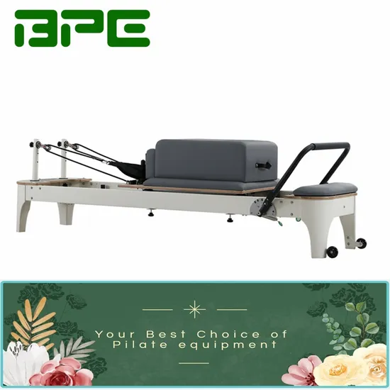 Bpe Home Use Gym Equipment Hotel Fit Facilities Yoga Exercise White Coated Aluminum Pilates Reformer with Half Tower