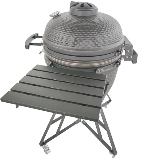 Large Size Charcoal Ceramic Grill with Cast Iron Top Vent