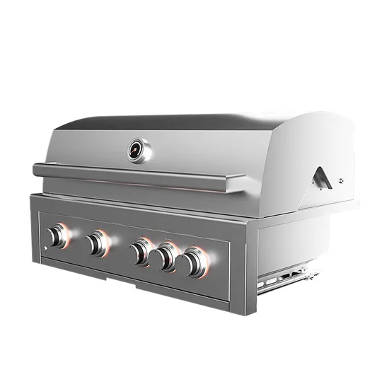 Premium Outdoor Cooking Built-in BBQ Gas Grill with Back Burner