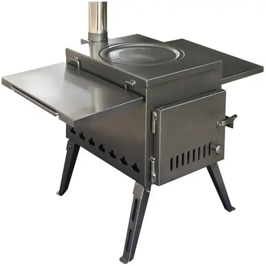 Camping Tent Stove with Chimney Collapsible Wood Burning Stove Stainless Steel Outdoor Hot Tent Heater Portable Firewood Stove