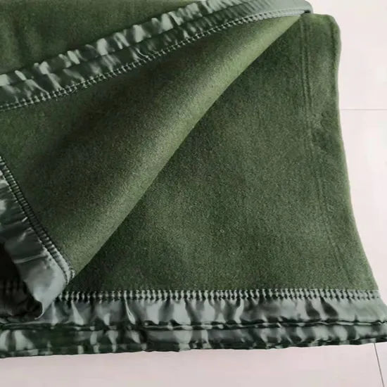 Military Green Disaster Relief Quilt Blanket
