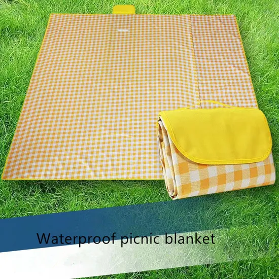 100% Waterproof Custom Printed Beach Mat Eco Leather Picnic Blanket