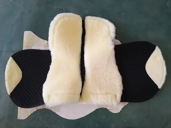 All Purpose Sheepskin Half Saddle Pad with Border