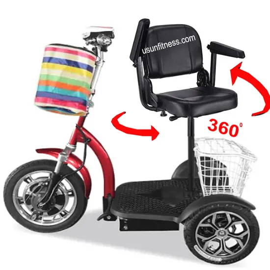 Folding Electric Scooter Mobility Scooters with 3 Wheels for Adult