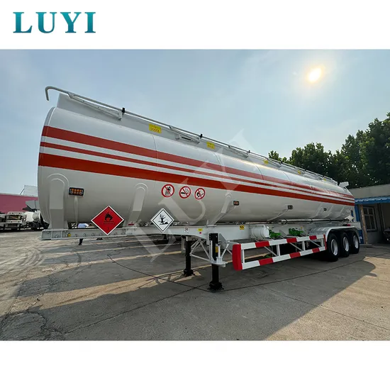 Luyi 3 Axle Carbon Steel Liquid Transport Semi Trailer Gasoline Transport Tank Truck Petroleum Liquid Oil Fuel Tanker Trailer