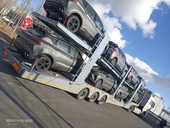 Guangen 2024 3axl Double Floor Steel Chassis Auto Vehicle Transporter 6/8/10 Units 3 Axle Car Carrier Special Semi Trailer with Low Price