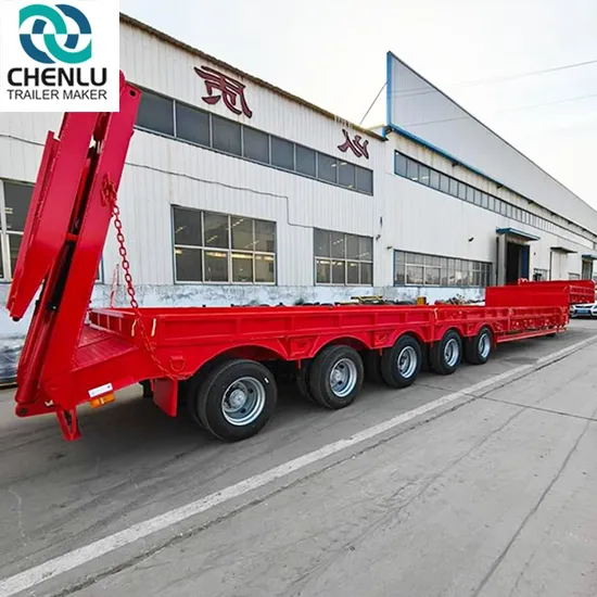 Good Quality High Strenth Multi Axle Tri-Axle Low Bed 60tons 80 Tons100 Tons Mechanical Suspension Lowbed Lowboy Transport Truck Semi Trailer for Sale