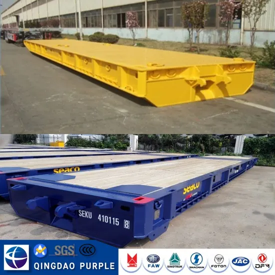 20FT/40FT 60-150ton Cargo Transport Port Using Roll off Trailer/Mafi Container Trailer Mafi Semi Trailer