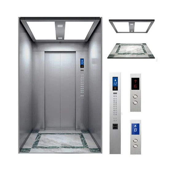 Mirror Stainless Steel/Residential Hotel Passenger Elevator with Machine Room and Machine Roomless