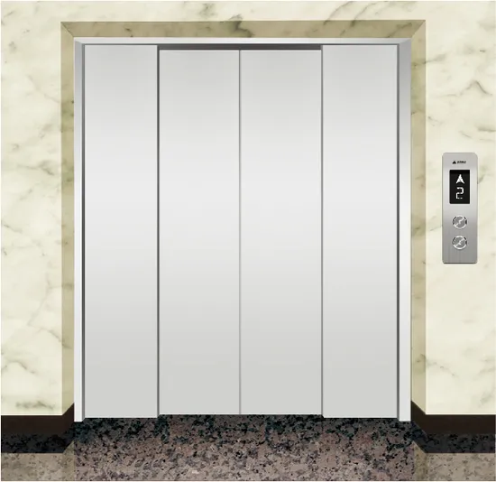 3000kg 2m/S Freight Elevator with 4-Panels Center Opening Door