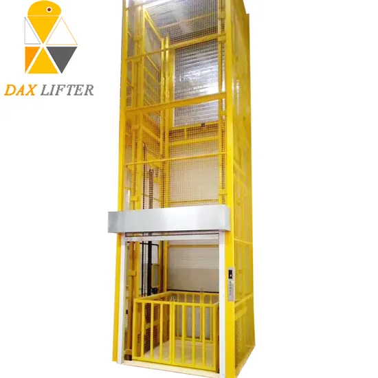 4m to 10m Convenient Elevating Vertical Cargo Lift with Four Rails