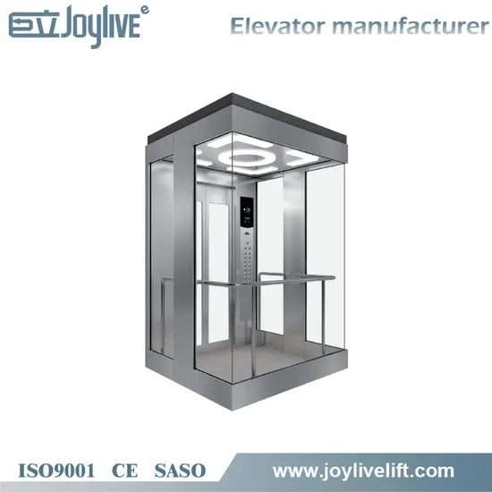 Joylive 1250kg 1.5m/S Panoramic Lift Glass Elevator with Machine Room for Outdoor or Indoor Use