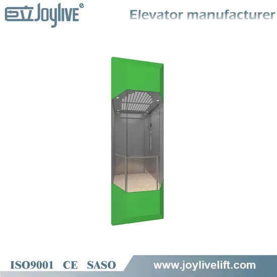 Joylive 18 People Glass Sightseeing Panoramic Lift Elevator Without Machine Room