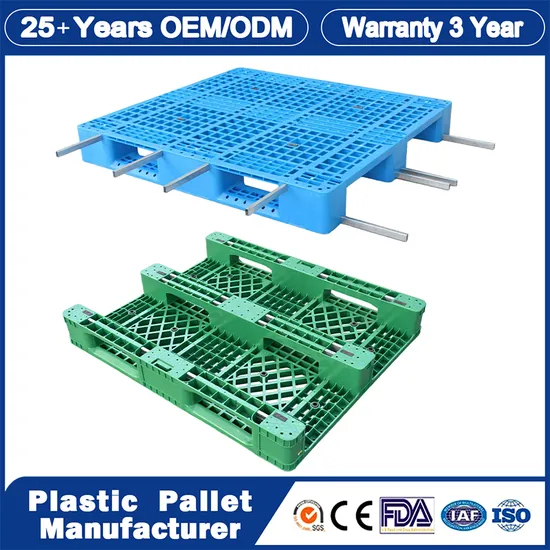 1200X800/1600X1000mm/2400X850mm/1550X1550mm/1120X1250mm/755X755mm One Time Used Distribution Low Price One Way Export Cheap Plastic Pallet for Package Warehouse