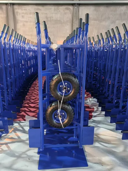 Ht1830 Non-Foldable Multiple Using Strong Heavy Duty Popular Steel Sack Truck Cart Hand Push Trolley with Pneumatic Wheel