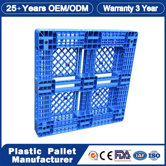 1260X840mm/1300X1000mm/1300X1100mm/1300X1200mm/1300X1300mm/1500X1300 Euro Pallet Customized Light Duty Plastic Pallet with Steel Reinforced