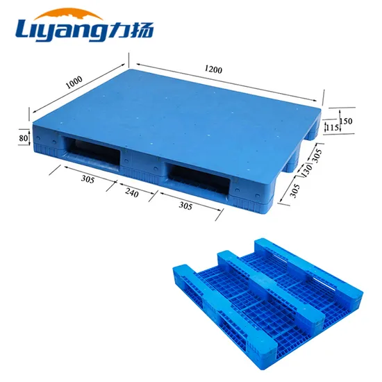 Heavy Duty Industrial Recycled Euro1200X1000 mm Flat Top Surface HDPE Transportation Racking Plastic Pallets Manufacturers for Warehouse Storage10%off