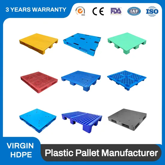 Hygiene Sterile Easy Clean Medical Use 4 Ways Steel Reinforced European Sizes Food Grade Plastic Pallet