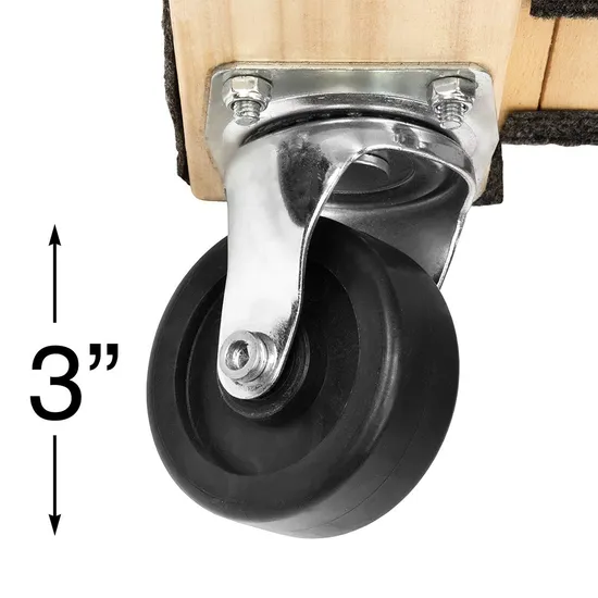 18 Inch X 12 Inch, 1000 Lb Capacity Hardwood Dolly