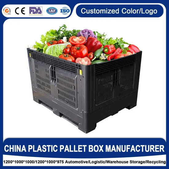 Stackable High Quality Solid Cargo Pallet Container/Storage Equipment/Large Plastic Crates/Plastic Pallet Box