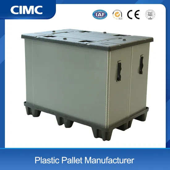 Heavy-Duty Plastic Pallet Box for Industrial Shipping and Storage