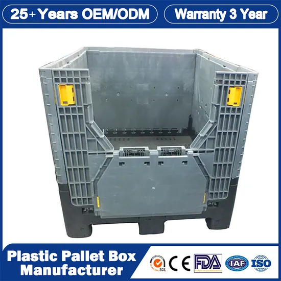 1200*1000*975mm/1200*1000*1000mm/800*600*760mm/1200*1000*810mm HDPE Material Plastic Collapsible Bulk Container