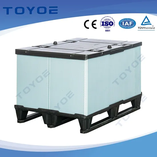 Modular Stackable Storage Container Packaging Box Plastic Pallet System with Interchangeable Dividers and Barcode Panels