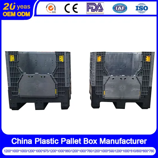 Warehouse HDPE Heavy Duty Box Plastic Solid Collapsible Foldable Garbage Pallet Container Manufacturer