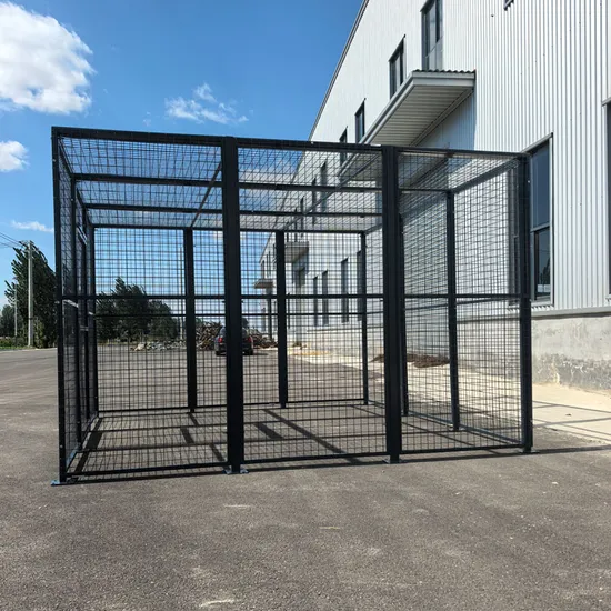 Heavy Duty Welded Wire Mesh Cage Steel Tenant Storage Lockers Cage