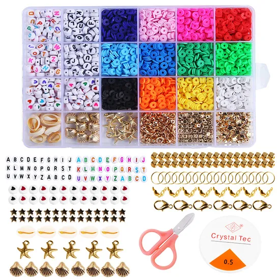 DIY Multicolor Clay Beads Kit for Bracelets Making Bohemian Wind Jewelry Bracelet Accessories Girl Gifts