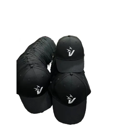 Customize Wholesale Low MOQ Black Sport Golf Baseball Caps with Embroidery Logo