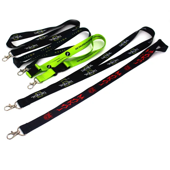 Free Sample Factory Direct Supply Custom Printed Logo Woven Lanyard