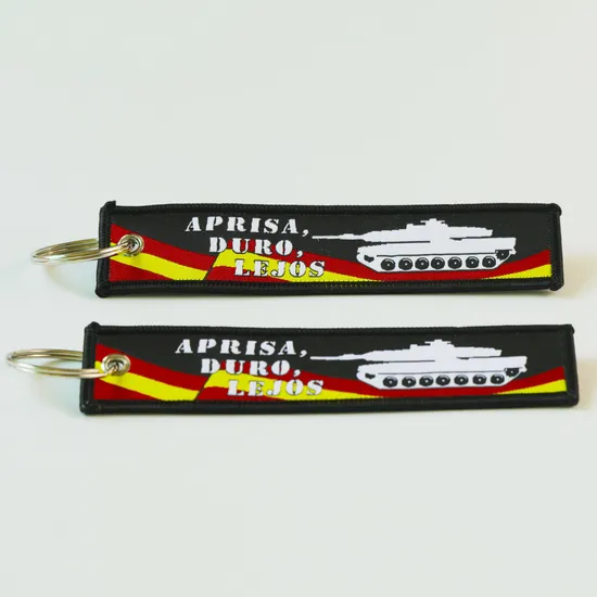 Wholesale Personalized Airbus Woven Keychain Remove Before You Fly Embroidered Key Chain Rings