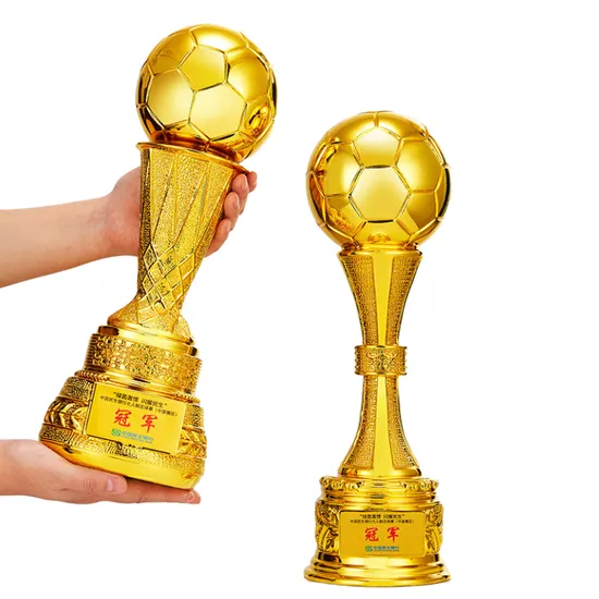 Chinese Handicraft Manufacturer Designs Custom Wholesale Fine Carving Electroplating Champion Third Prize Trophy Cup