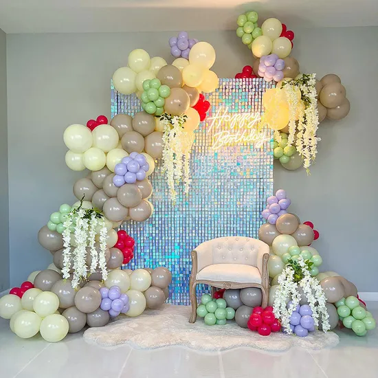 Birthday Wedding Party Decorations Supplies Shimmer Wall Sequin Backdrop with Wholesale Price