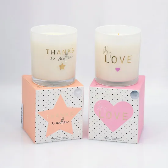 Wholesale Soy Wax Scented Glass Candle with Gift Box for Festival Gift