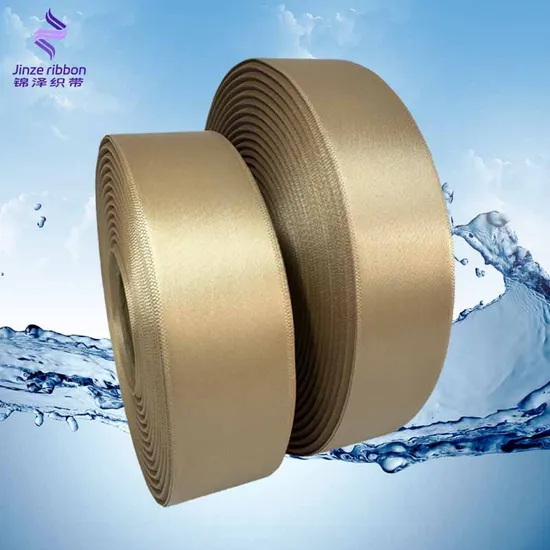 Custom Luxury Gold Glitter Satin Ribbons for Gift Garment Decoration