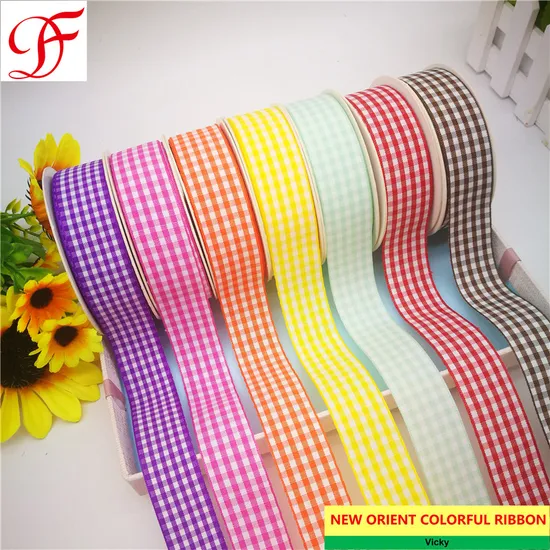 1.5" 40mm 38mm 4cm Liston Satinado Check/Gingham Double/Single Side Satin Organza Taffeta Metallic Ribbon for Bows/Gifts/Wrapping/Xmas Box
