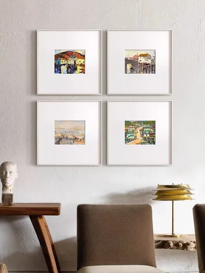 Pack of 9PCS 30X30cm Multi Collage Photo Frames with Matboard and PS Sheet for Wall Hanging