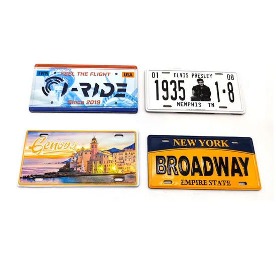 Custom Logo Metal Personalized Tourist Souvenir Nassau Bahamas License Plates Fridge Magnet