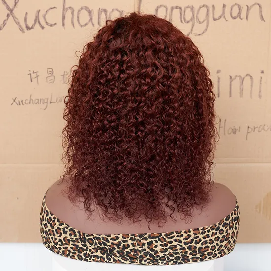 Longguan Hair Products Factory Virgin Human Hair Jerry Curly Machine Made Wig