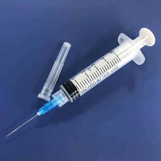 Medical Disposable 3PCS Injection Plastic Syringe with Needle for Vaccine Injection