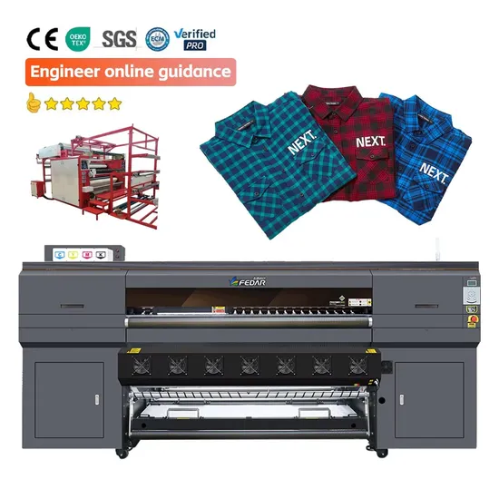 OEM Best Sublimation Printer Fedar 15heads Manufacturer Direct Sale Multicolor Sublimation Printing Machine for Mat/Shower Curtain
