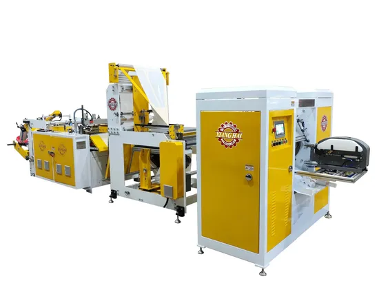 PE Film Double Folding After Sealing Single Line Linkage Rolling Bag Making Machine