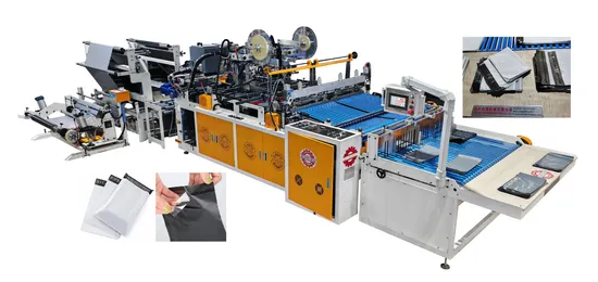 High Speed Automatic Double Lines OPP BOPP PE Plastic Packaging Mail DHL TNT FedEx UPS Envelope File Courier Express Bag Making Machine