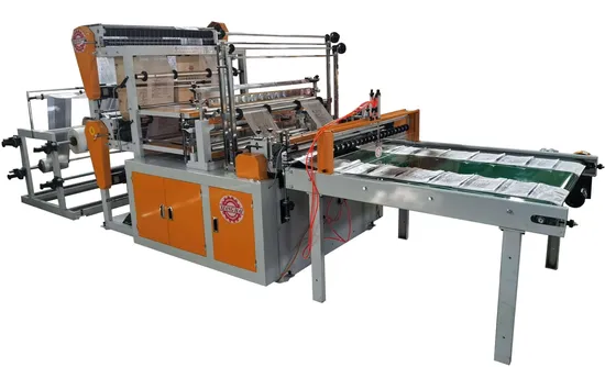 High Speed Two Layer 4 Line Cold Cutting Shopping Market Packing Flat Bag Making Machine