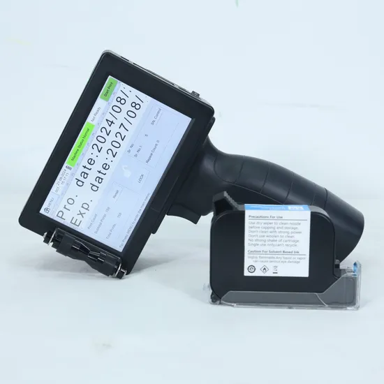 Docod G100e 12.7mm Handheld Mini Portable Inkjet Printer Gun Tij Batch Coding Expiry Date Barcode Printing Machine for Paper Bag