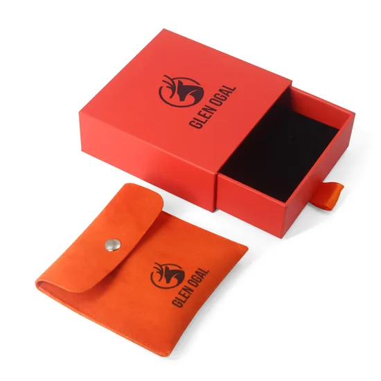 Simple Small Cardboard Rigid Jewelry Jewellery Packaging Box and Pouch Bag for Jewelry Packaging Custom Logo