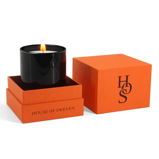 Custom Printed Luxury Rigid Paper Board Round Textured Candle Gift Packaging Box