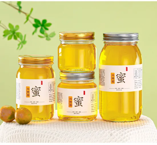 Free Sample Customized 6oz 5oz 8oz 12oz 24oz 32oz Glass Canning Mason Container for Canned Food